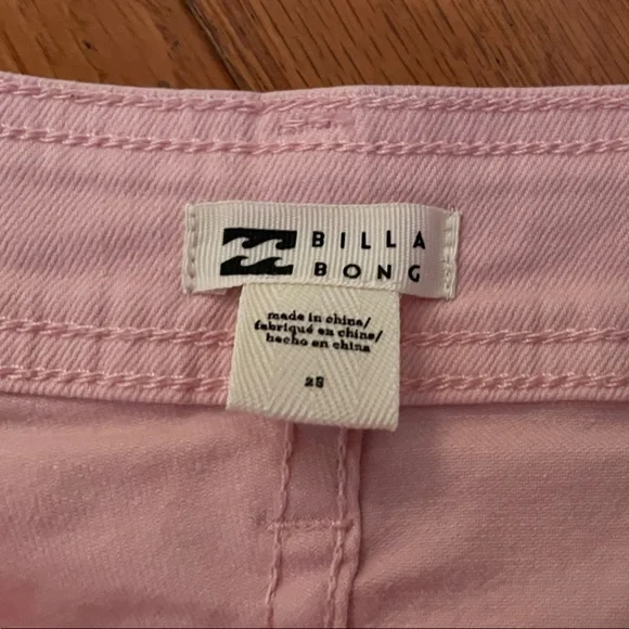 Billabong Light Pink Wide Leg Jeans - Picture 2 of 10